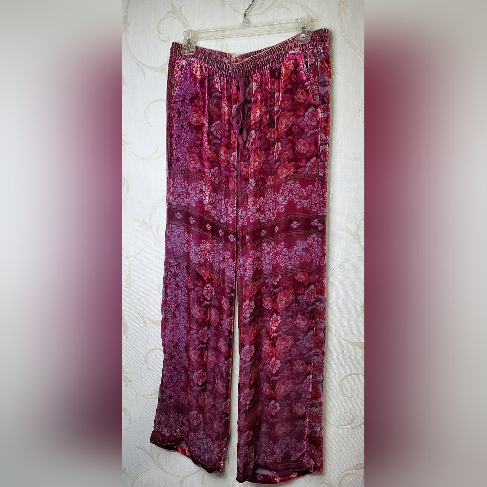 Johnny Was Velour Bottoms NWOT Medium